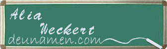 Alia Weckert Visitenkarte